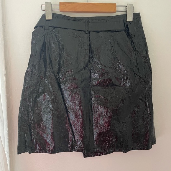 Black Helmut Lang PVC Wrap Mini Skirt - Picture 3 of 6